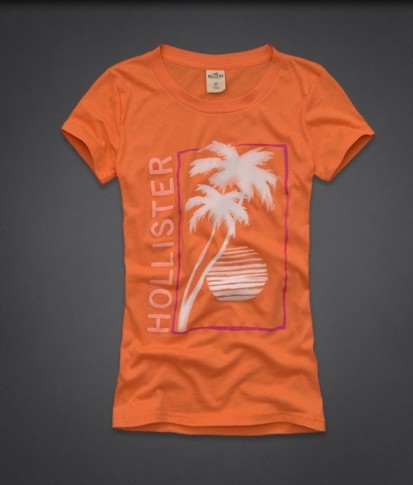 Hollister Mujeres De Cuello Redondo Corto Remera HCO4825